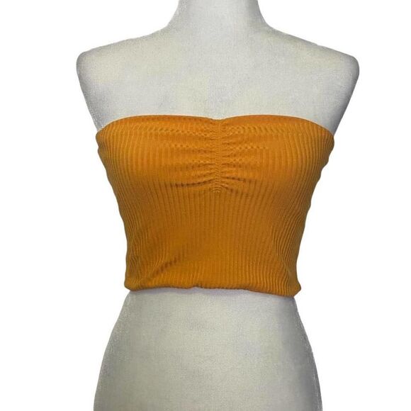 Wilfred Crop Top Tube Top Orange Citron Size‎ S - Picture 1 of 9